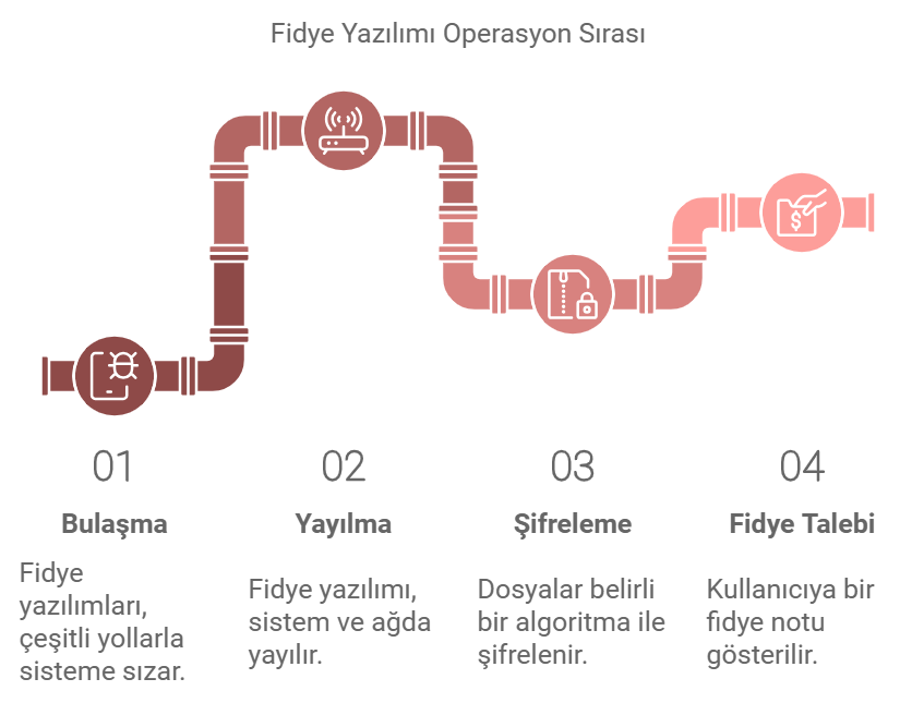 Fidye Yazılım Oprasyon Sırası